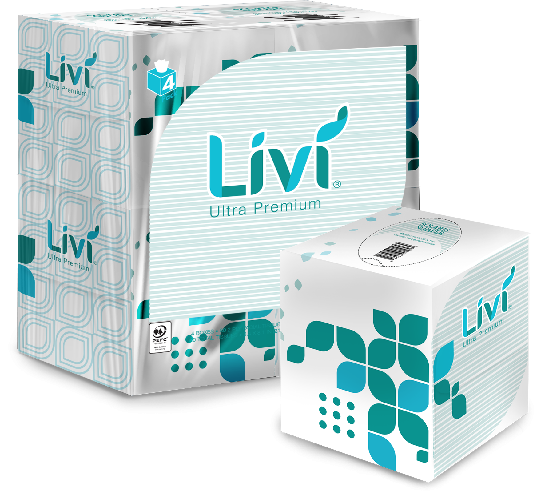 LIVI Ultra Facial Tissue Cube