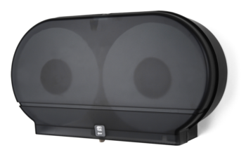 D RD0027 02 Black Translucent on Black Body Two roll 9 Jumbo Bath Tissue Dispenser