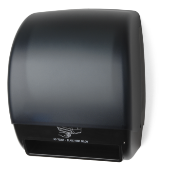 D TD0245 02 Black Translucent on Black Body Electornic Roll Towel Dispenser