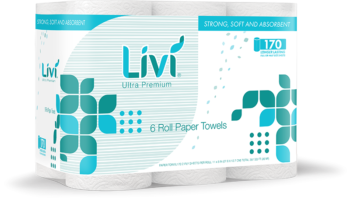 LIVI Ultra Premium 6 Roll Paper Towel Design Rendering F 9 3